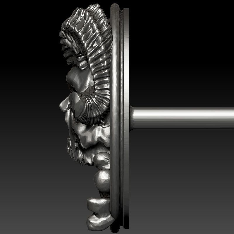 skull earrings 3D print model_4