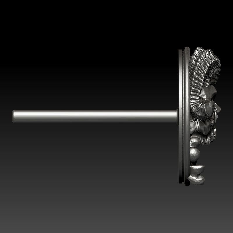 skull earrings 3D print model_23