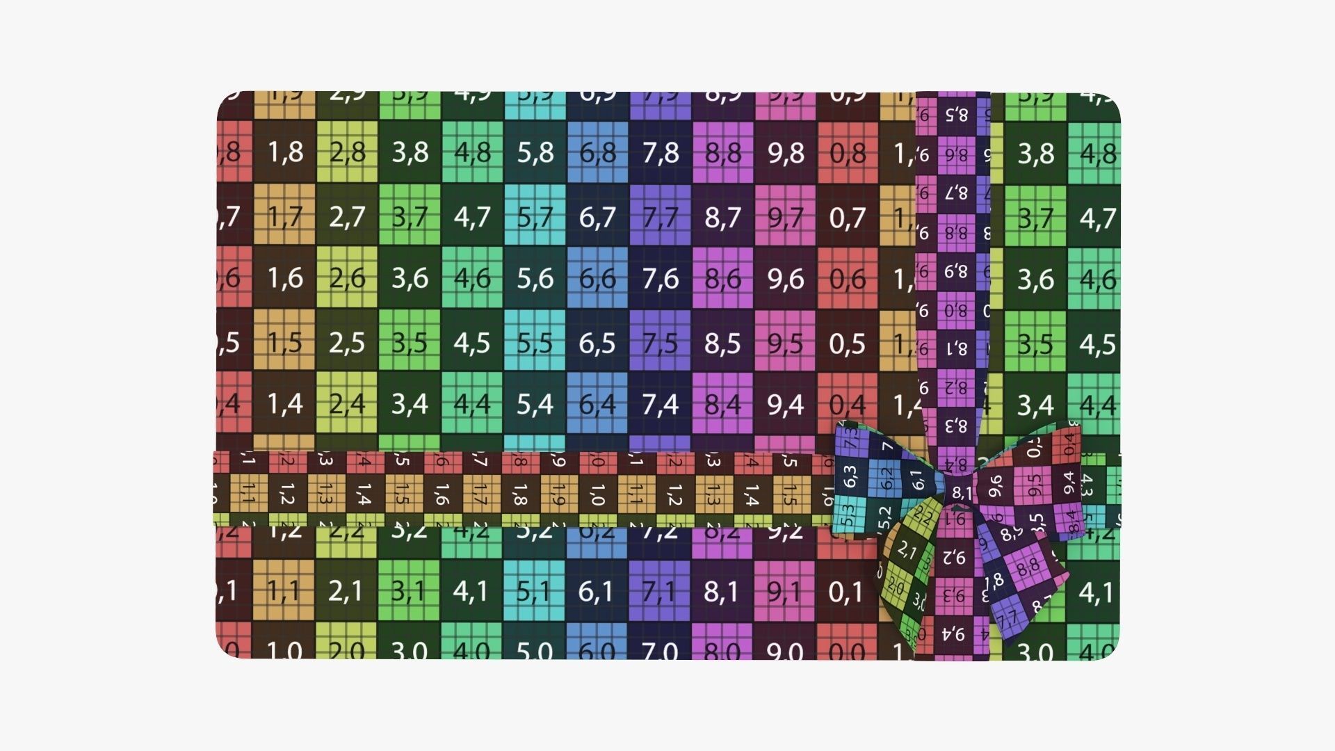 Gift card with ribbon Christmas 02 3D model_8