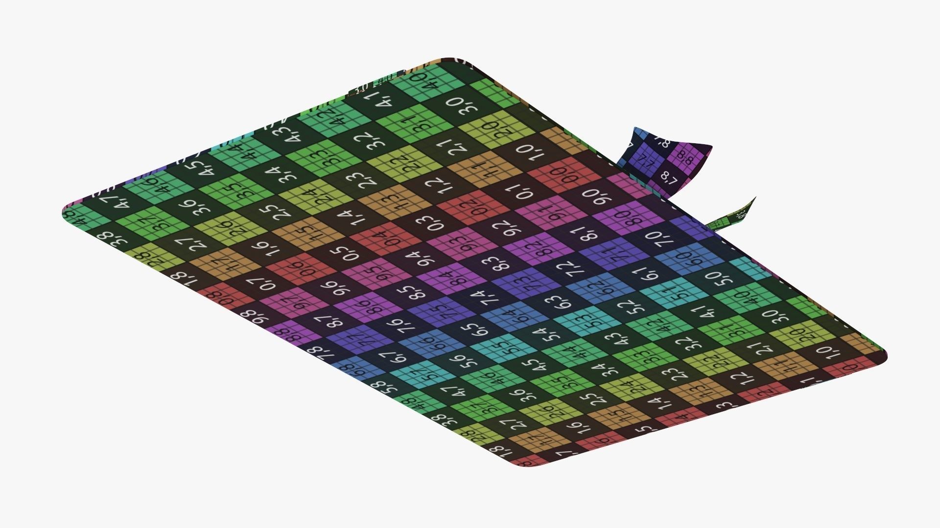 Gift card with ribbon Christmas 03 3D model_14