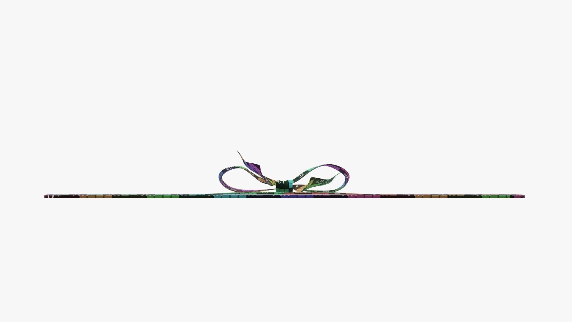 Gift card with ribbon Christmas 03 3D model_13