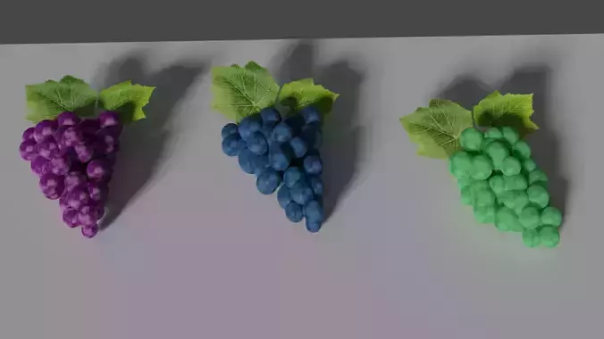 grape fruit Free low-poly 3D model