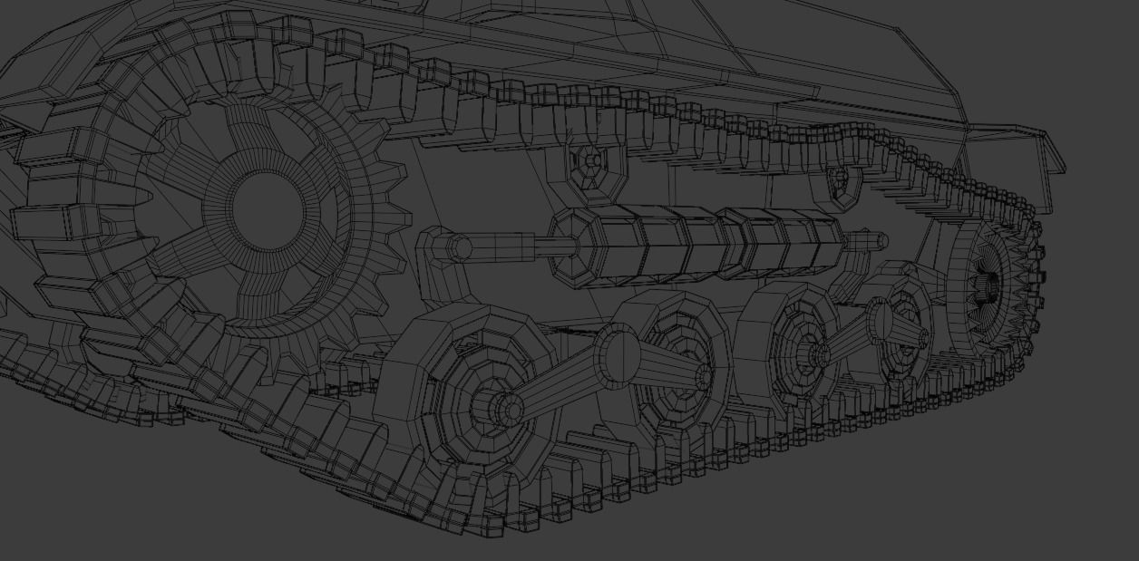 Type 97 Te-Ke tankette Low-poly 3D model_19
