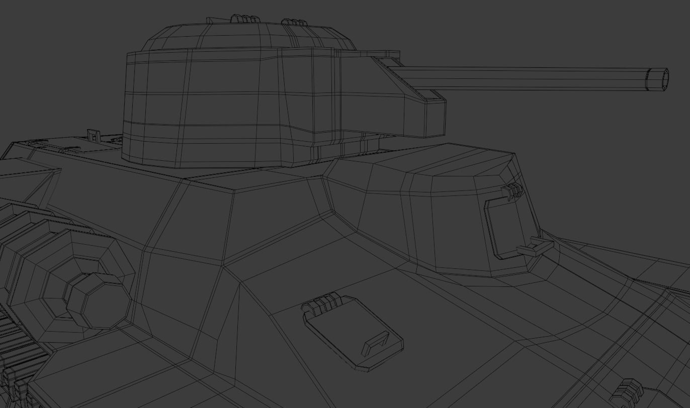 Type 97 Te-Ke tankette Low-poly 3D model_20