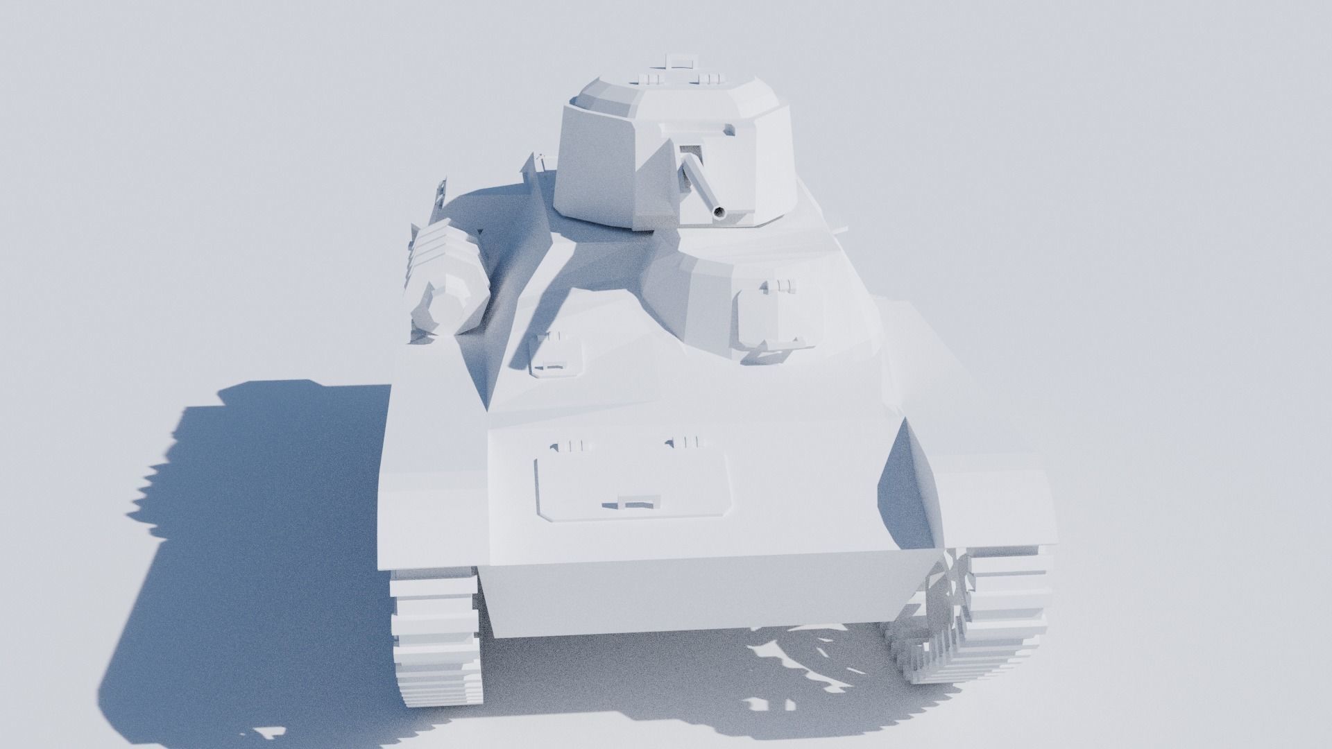 Type 97 Te-Ke tankette Low-poly 3D model_16