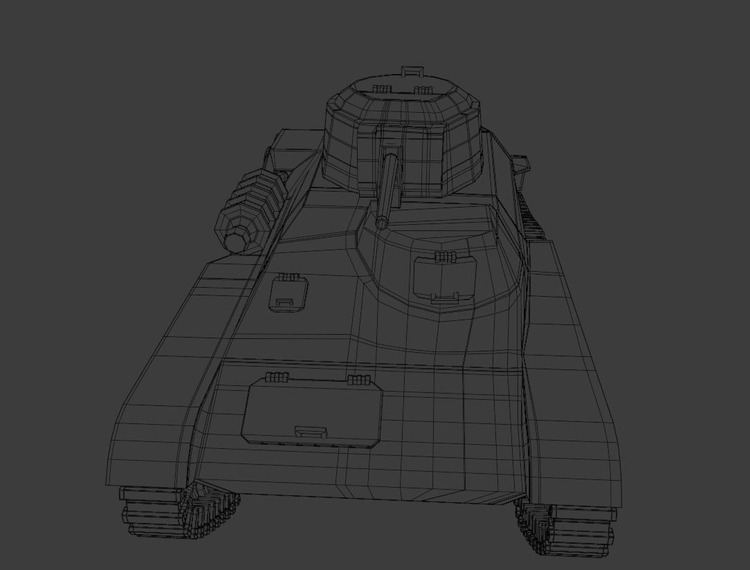 Type 97 Te-Ke tankette Low-poly 3D model_15