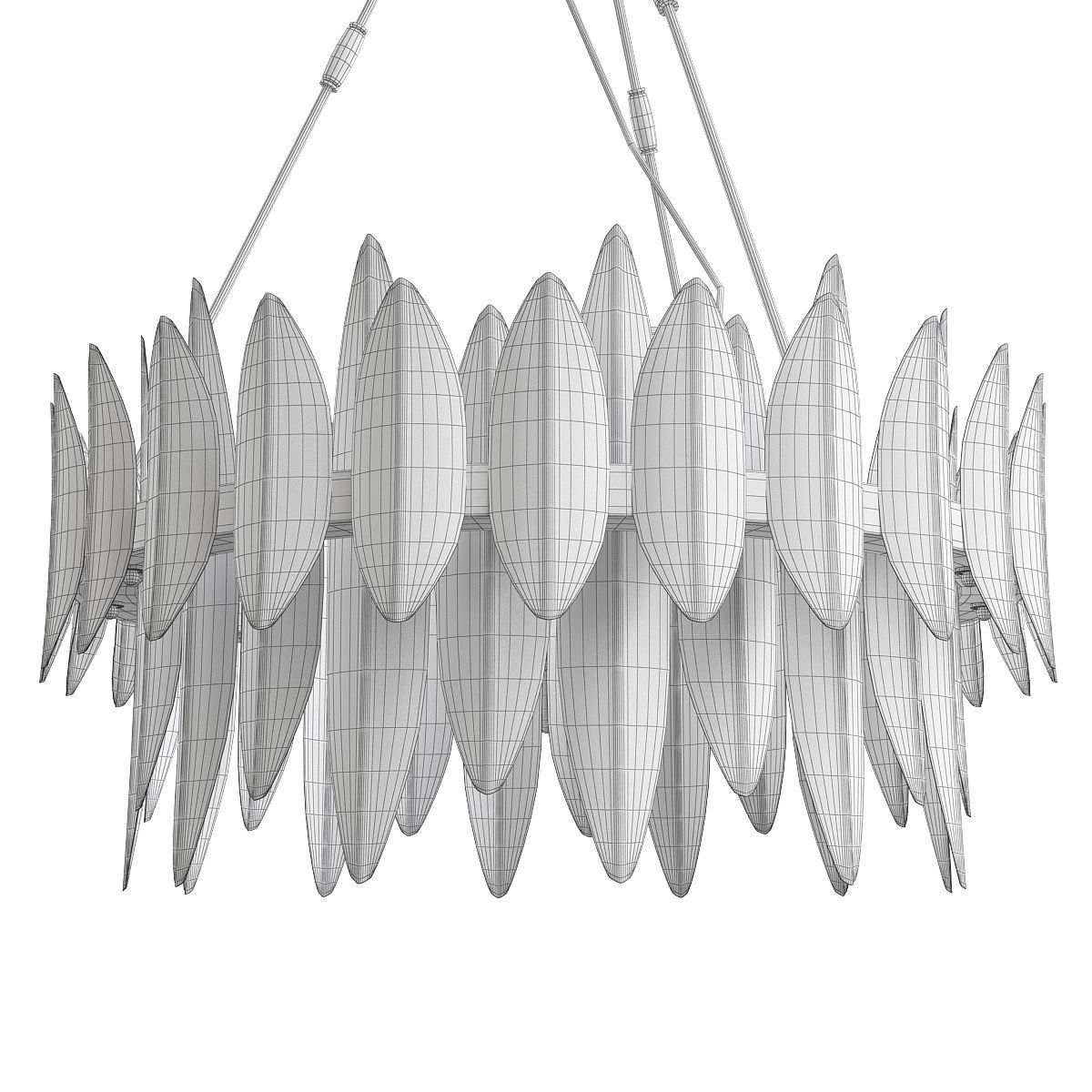 GOLD EAGLE CHANDELIER Low-poly 3D model_2