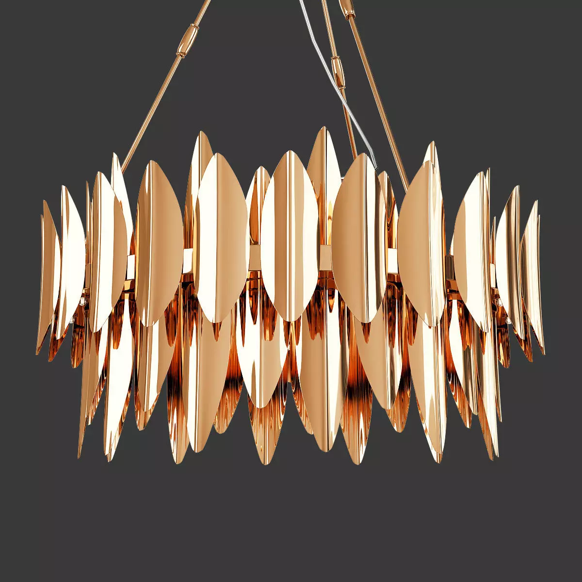 GOLD EAGLE CHANDELIER Low-poly 3D model_0