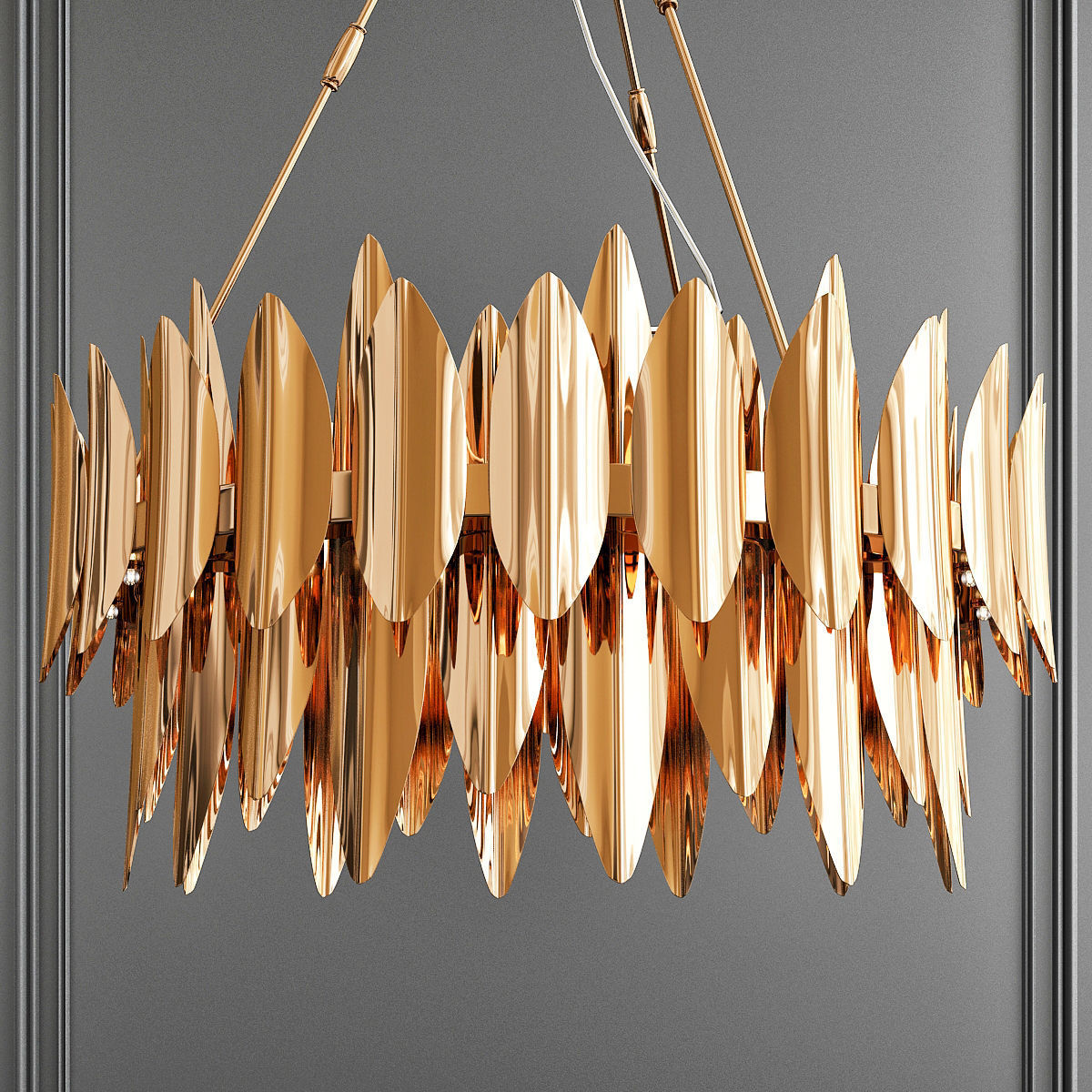 GOLD EAGLE CHANDELIER Low-poly 3D model_1