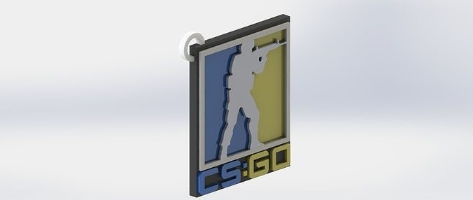 Counter Strike Global Offensive Keychain Free 3D print model