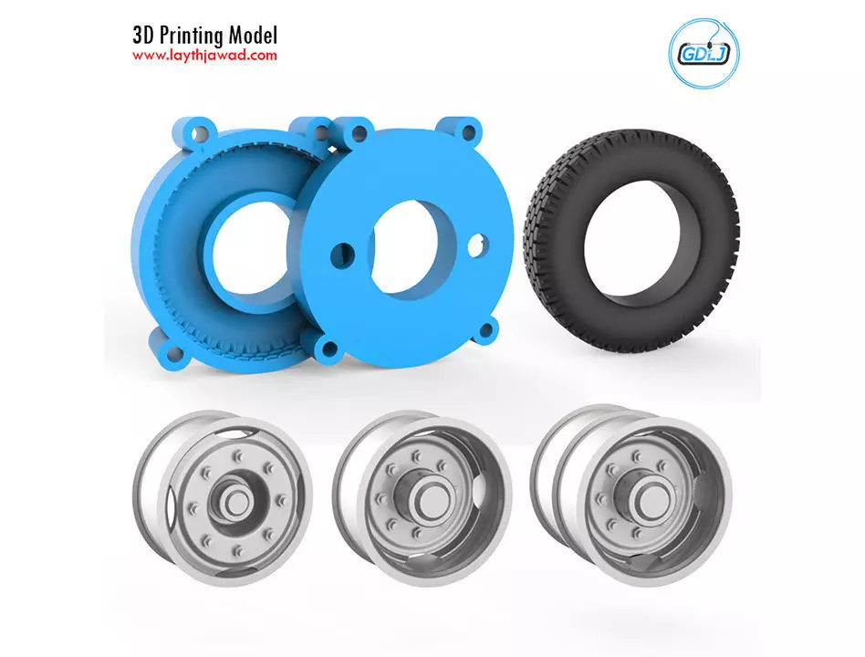 Tire Mold With Standard Wheels 3D print model_0