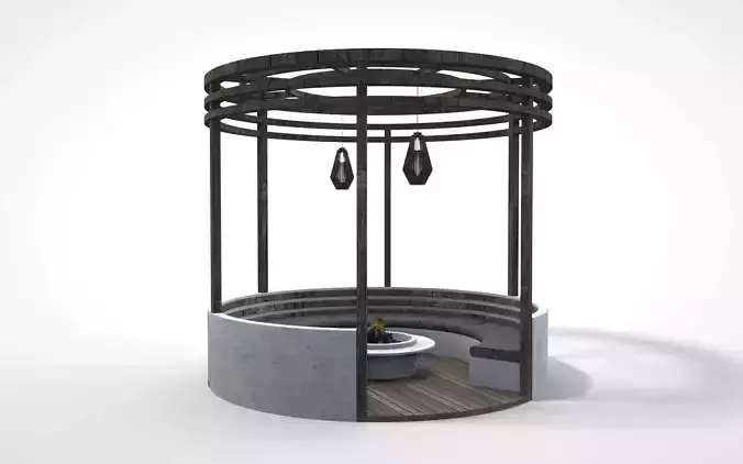 garden gazebo 3d model