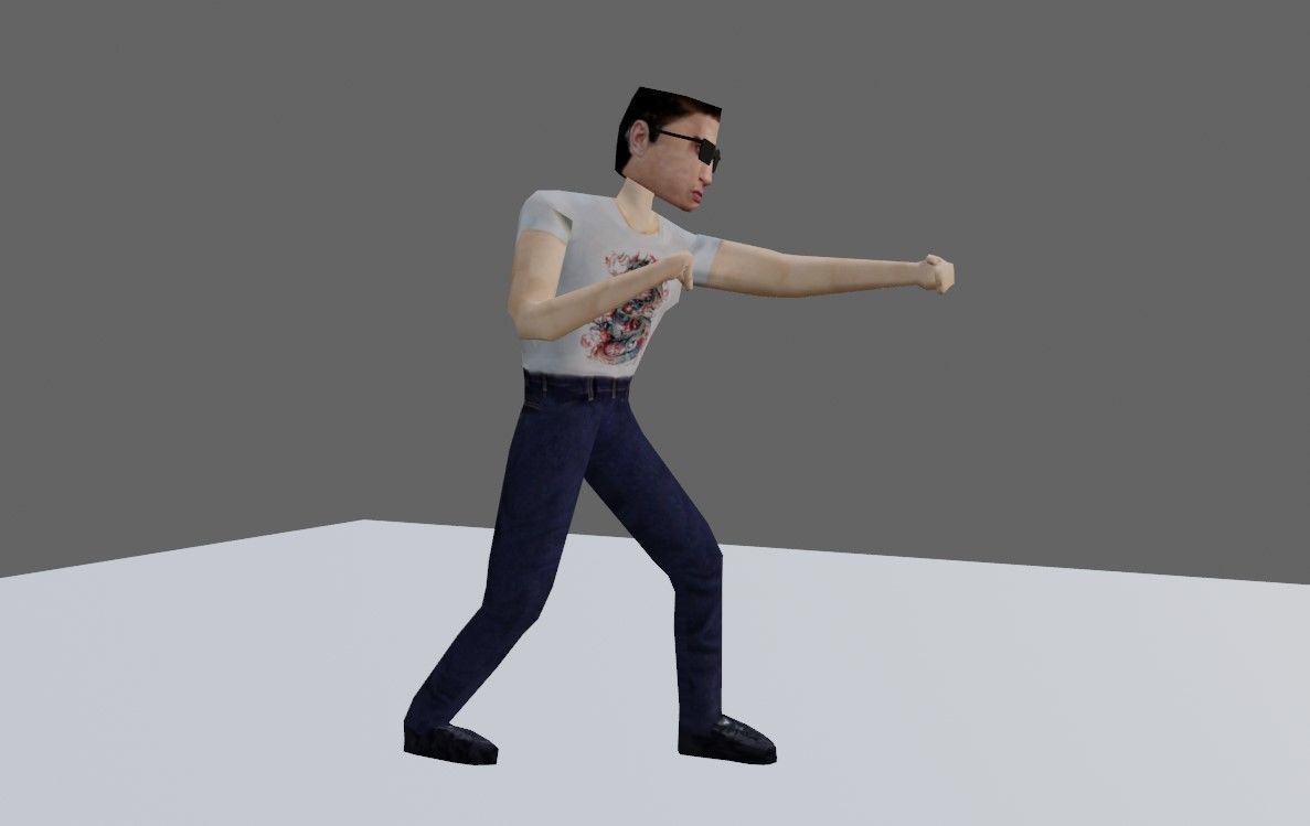 Animated Man Enemy - Unreal and Unity Low-poly 3D model_3
