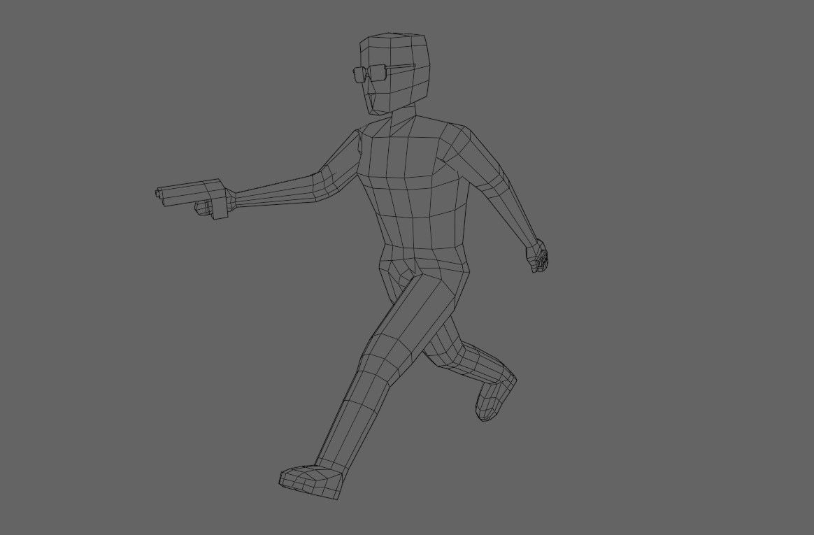 Animated Man Enemy - Unreal and Unity Low-poly 3D model_26