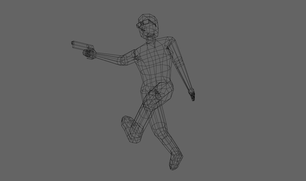 Animated Man Enemy - Unreal and Unity Low-poly 3D model_25