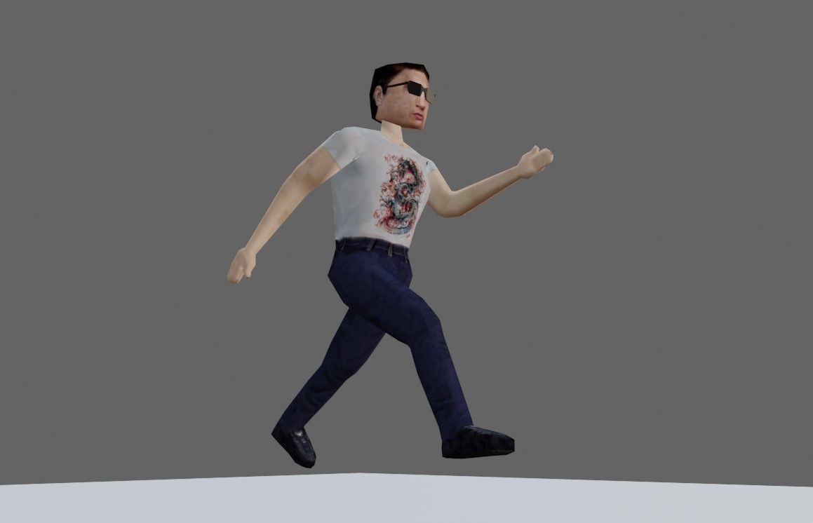 Animated Man Enemy - Unreal and Unity Low-poly 3D model_6