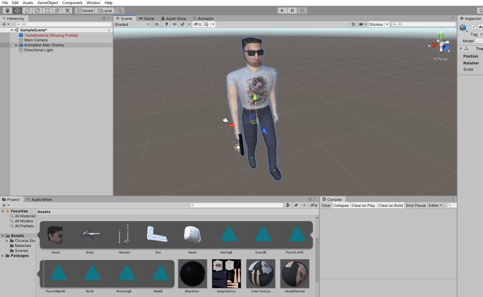 Animated Man Enemy - Unreal and Unity Low-poly 3D model_5