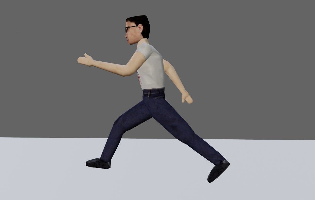 Animated Man Enemy - Unreal and Unity Low-poly 3D model_7