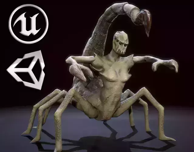 Anasimus scorpion Low-poly 3D model