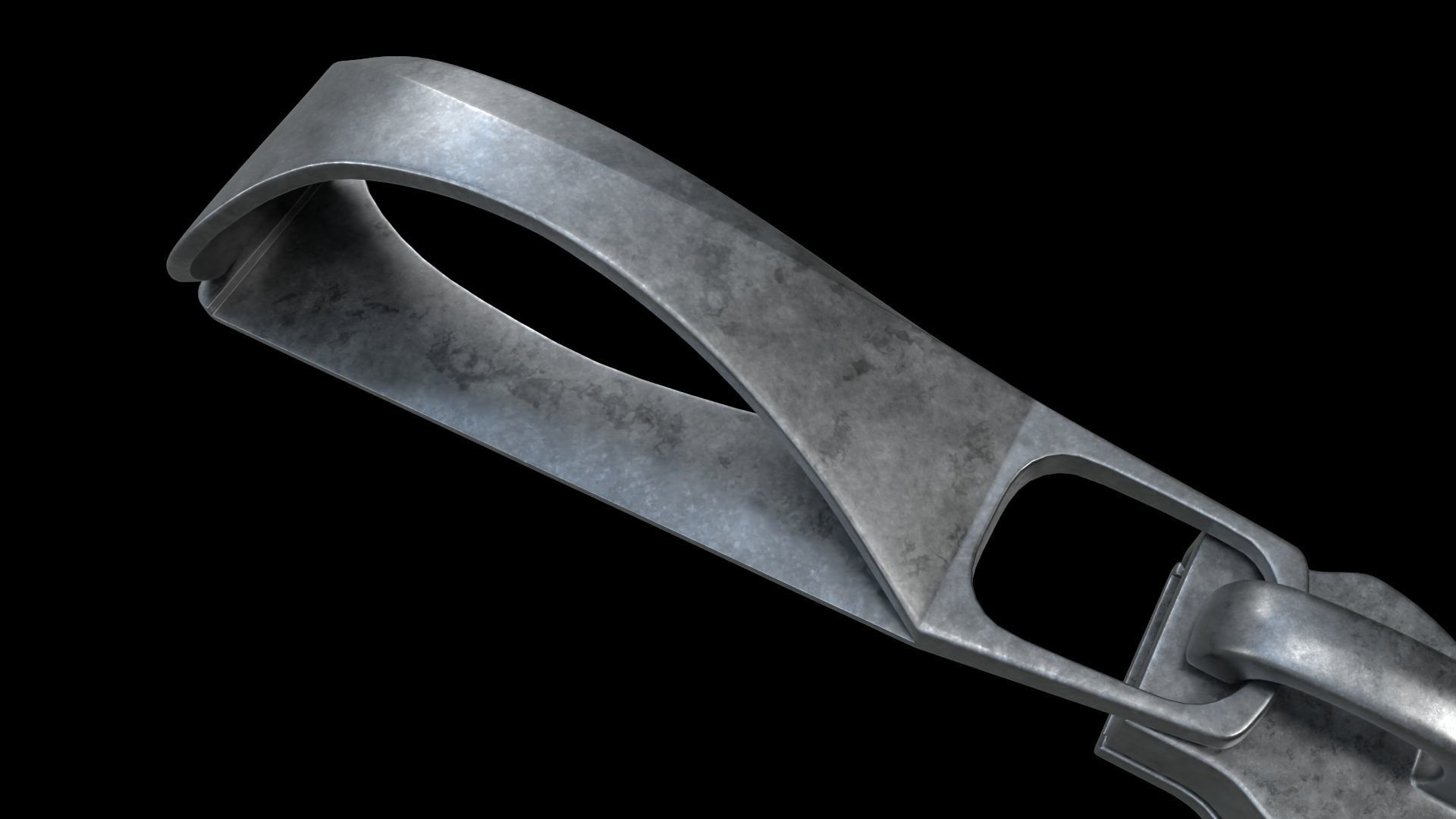 Zipper Puller with Slider  003 Low-poly 3D model_6