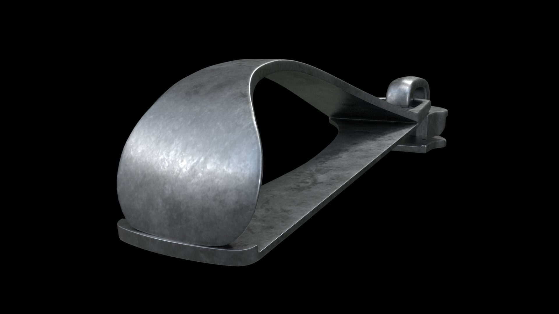 Zipper Puller with Slider  003 Low-poly 3D model_1