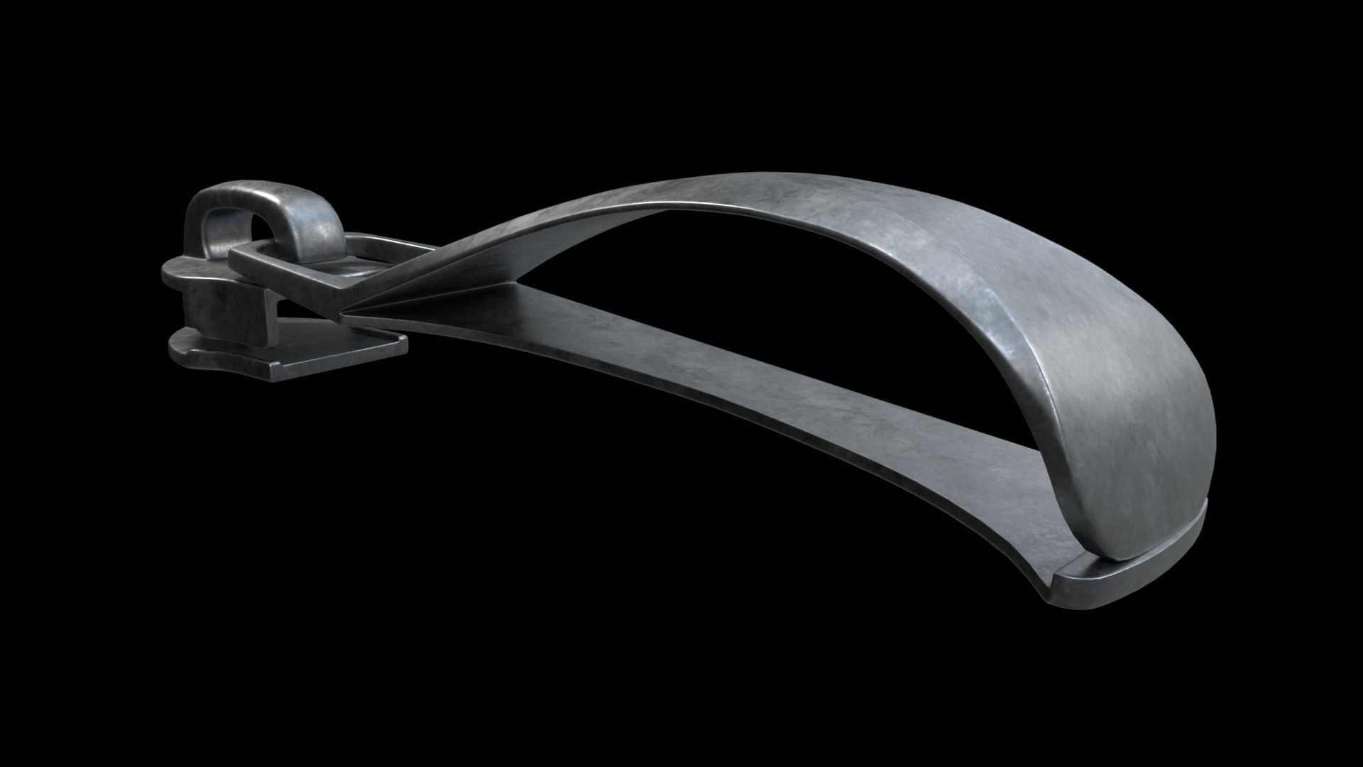 Zipper Puller with Slider  003 Low-poly 3D model_2