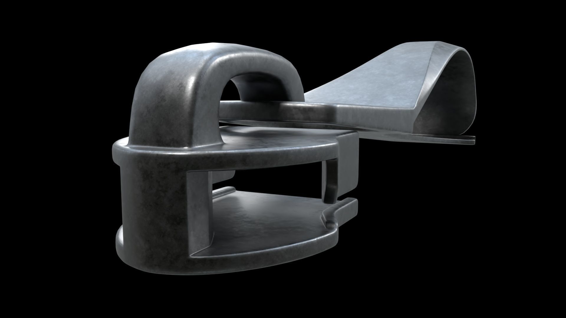 Zipper Puller with Slider  003 Low-poly 3D model_3