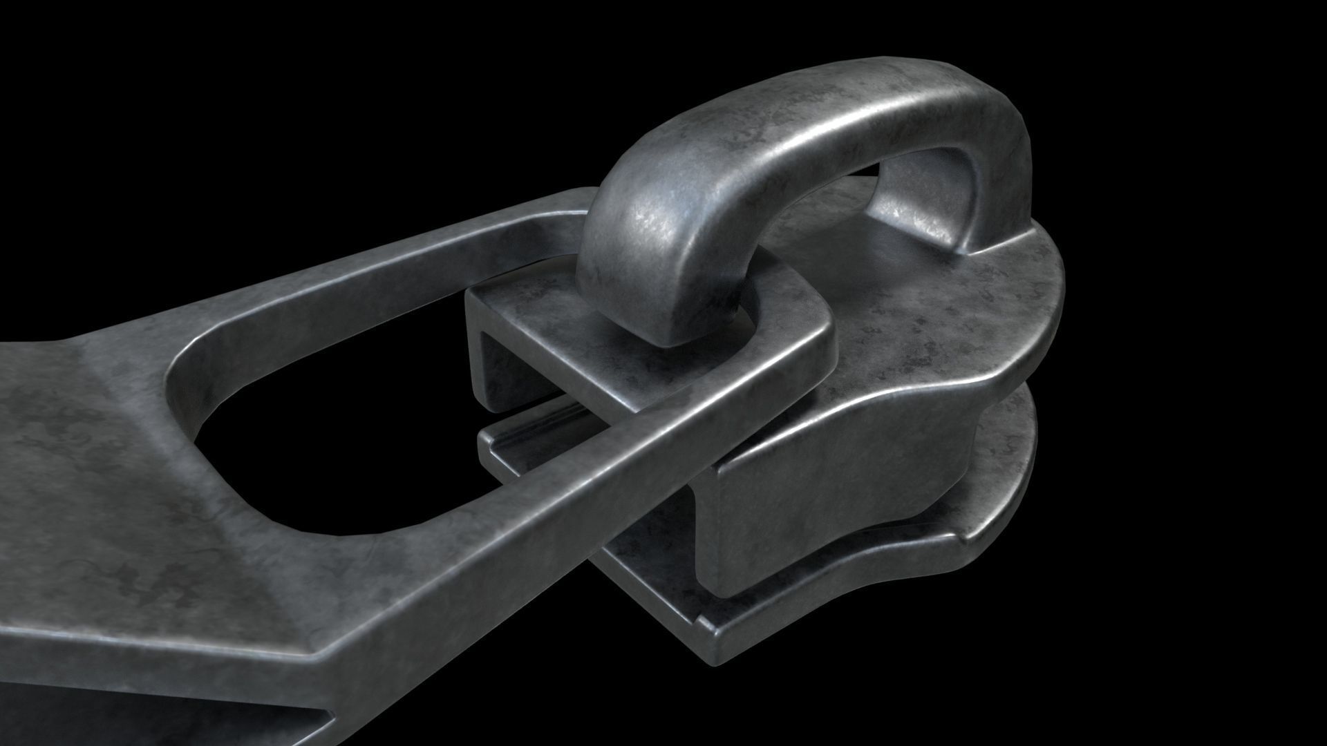 Zipper Puller with Slider  003 Low-poly 3D model_4