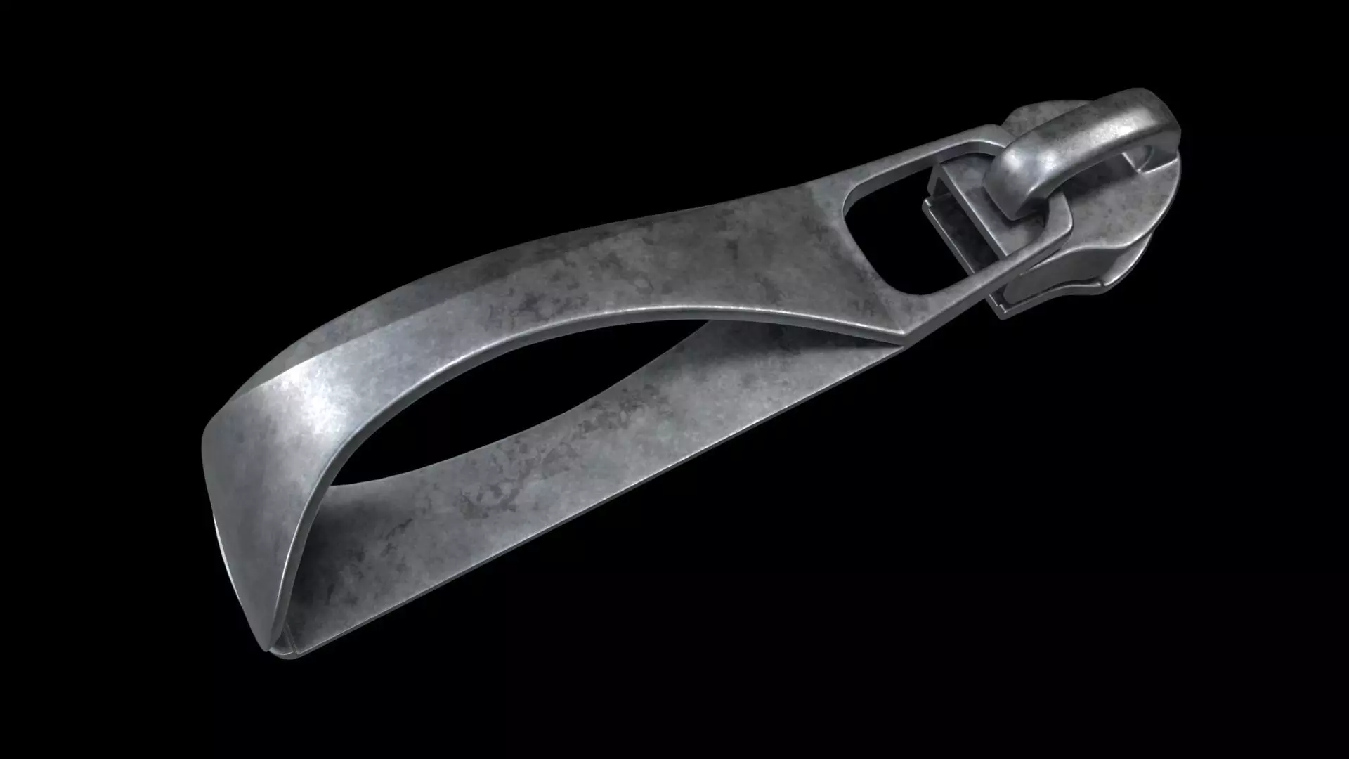 Zipper Puller with Slider  003 Low-poly 3D model_0