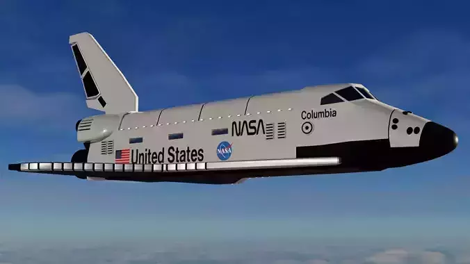 Space Shuttle  Low-poly 3D model