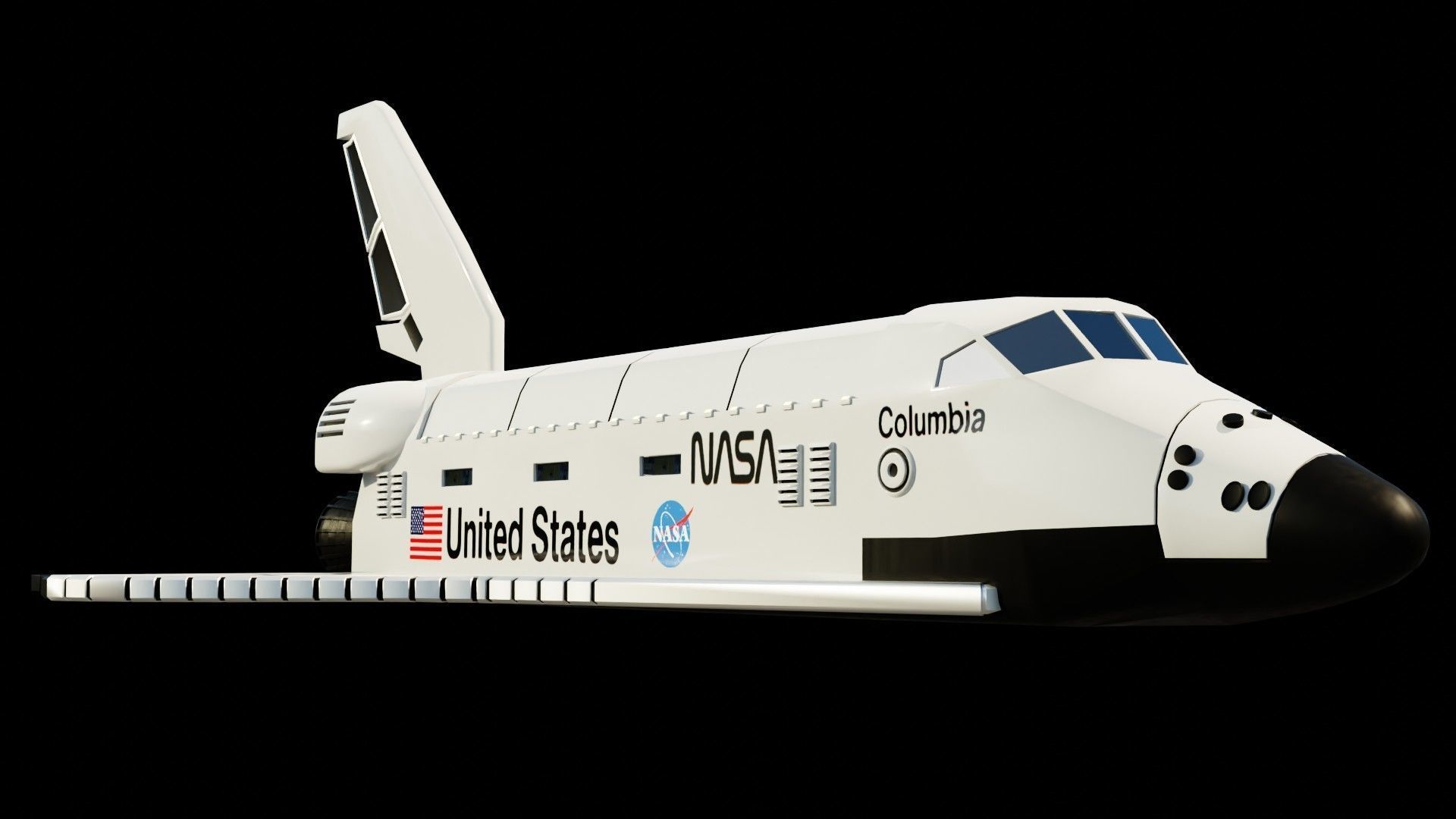 Space Shuttle  Low-poly 3D model_8