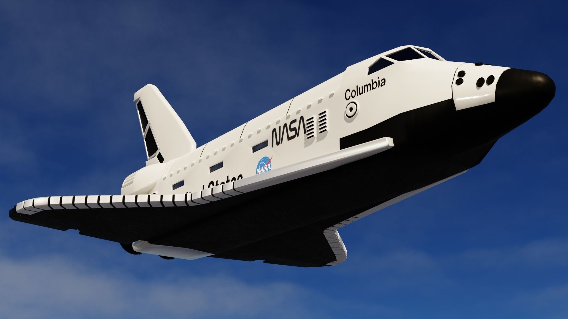 Space Shuttle  Low-poly 3D model_5