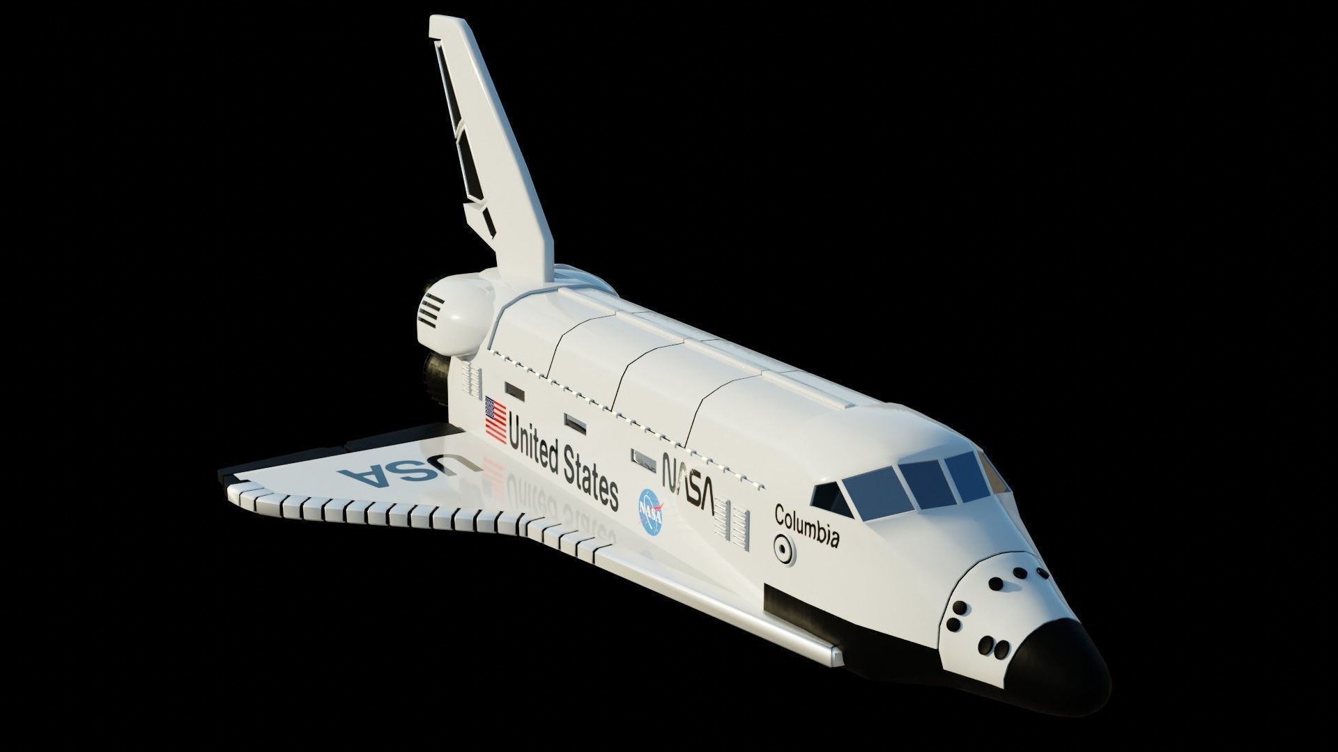 Space Shuttle  Low-poly 3D model_11