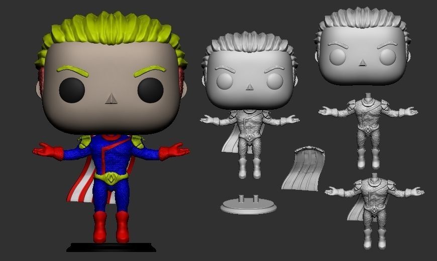 Homelander Flying PopFunko 3D print model_3
