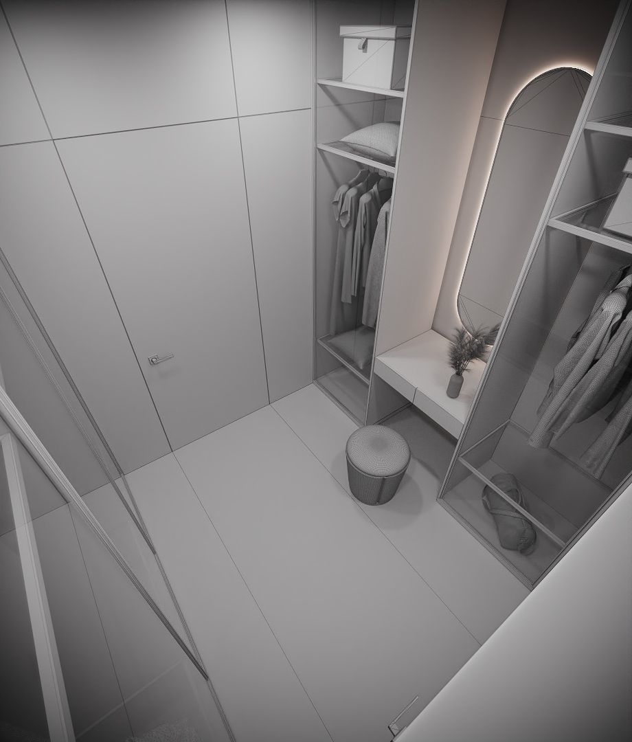 Dressing Room in Bedroom Corona 3D model_6