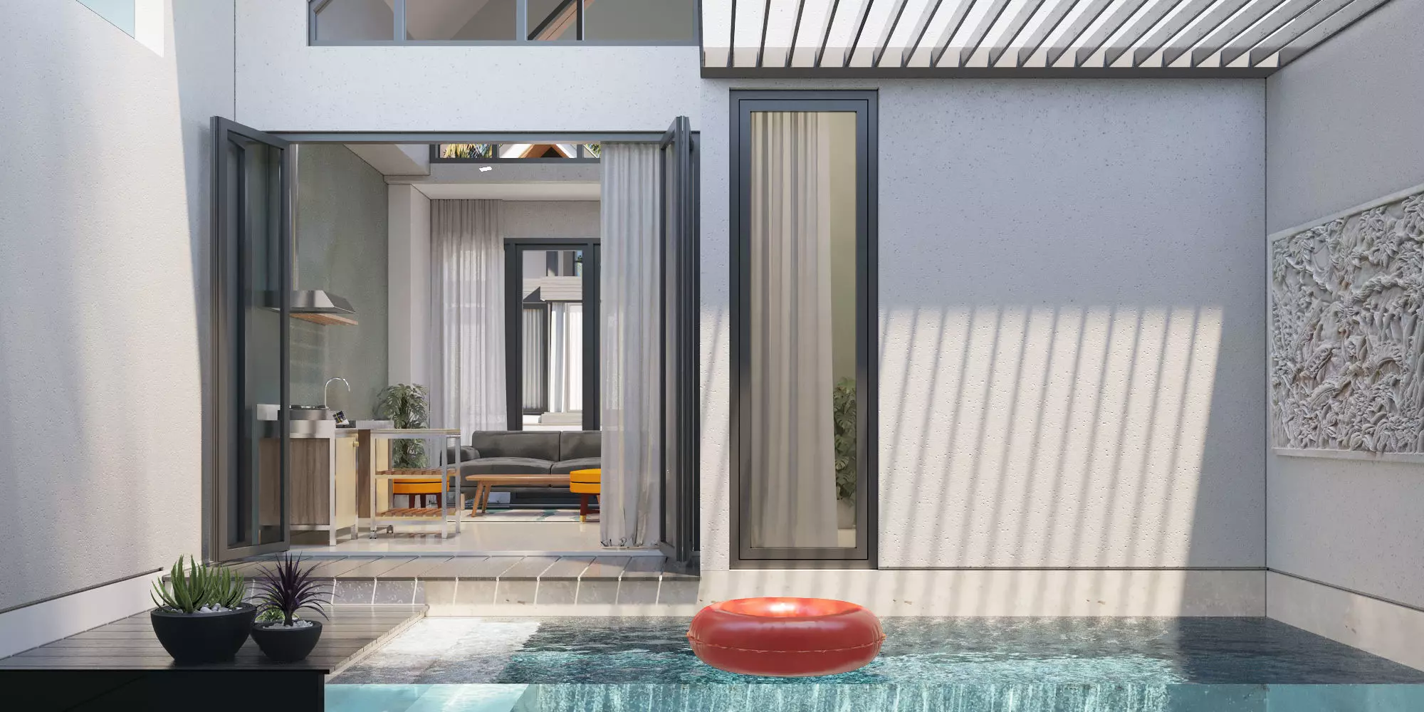 Tropical Swiming Pool 3D model_0