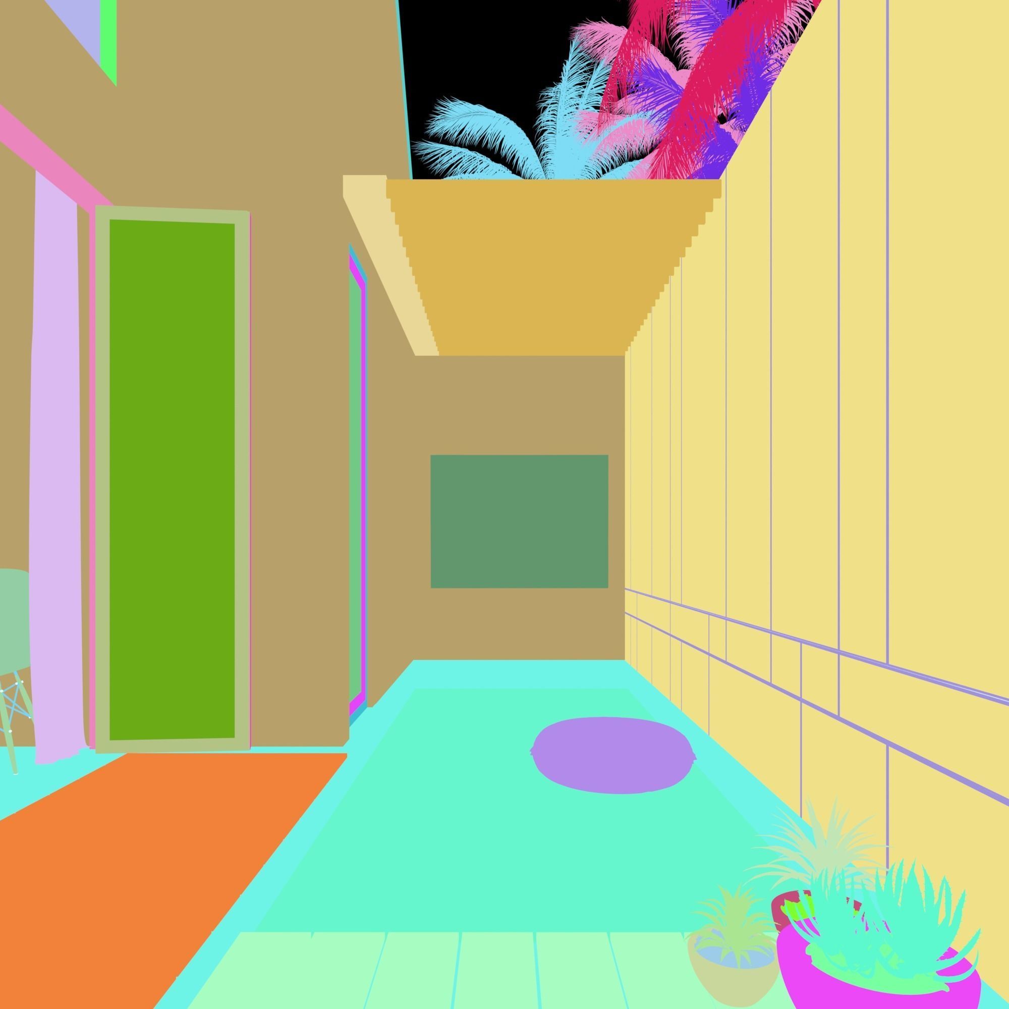 Tropical Swiming Pool 3D model_6