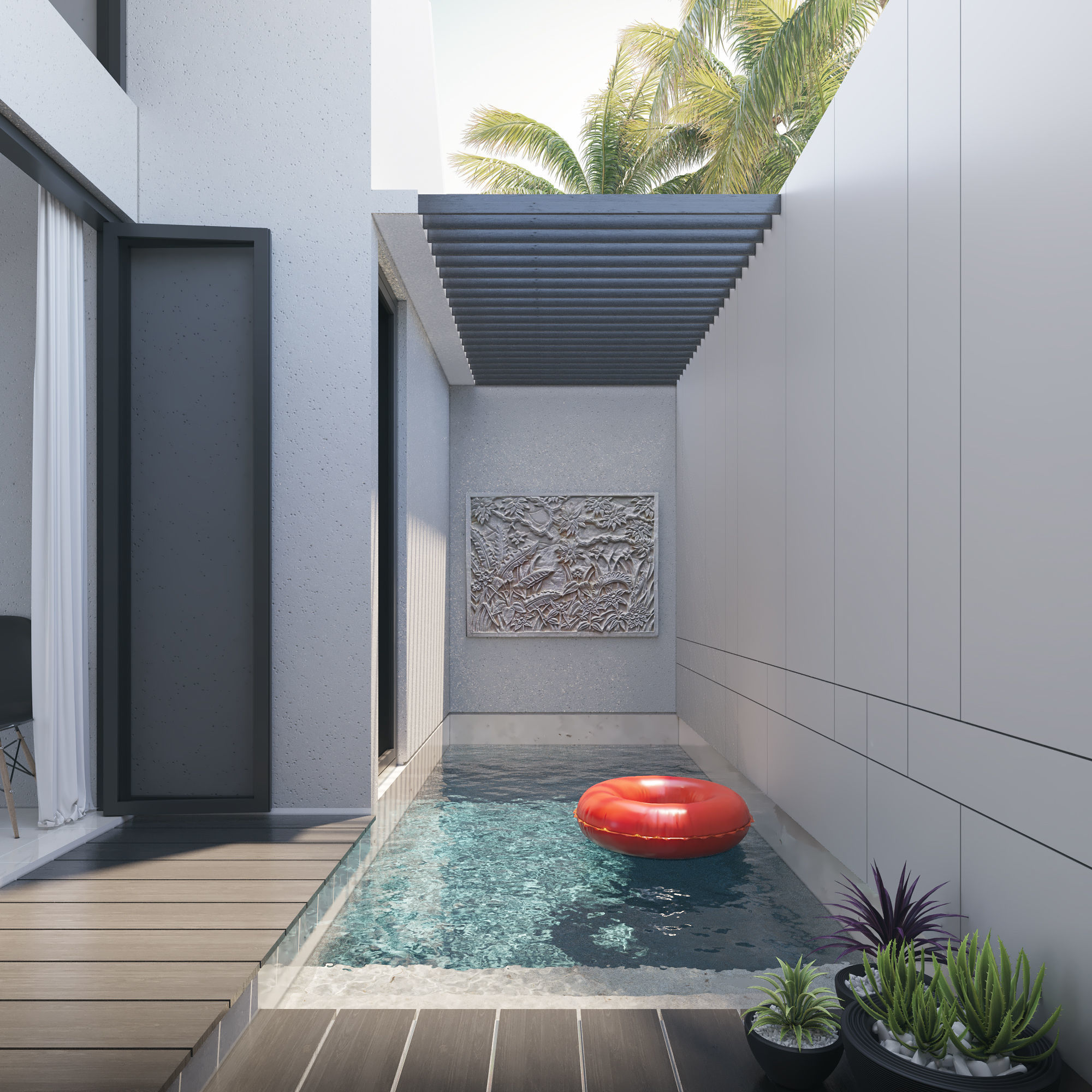 Tropical Swiming Pool 3D model_2