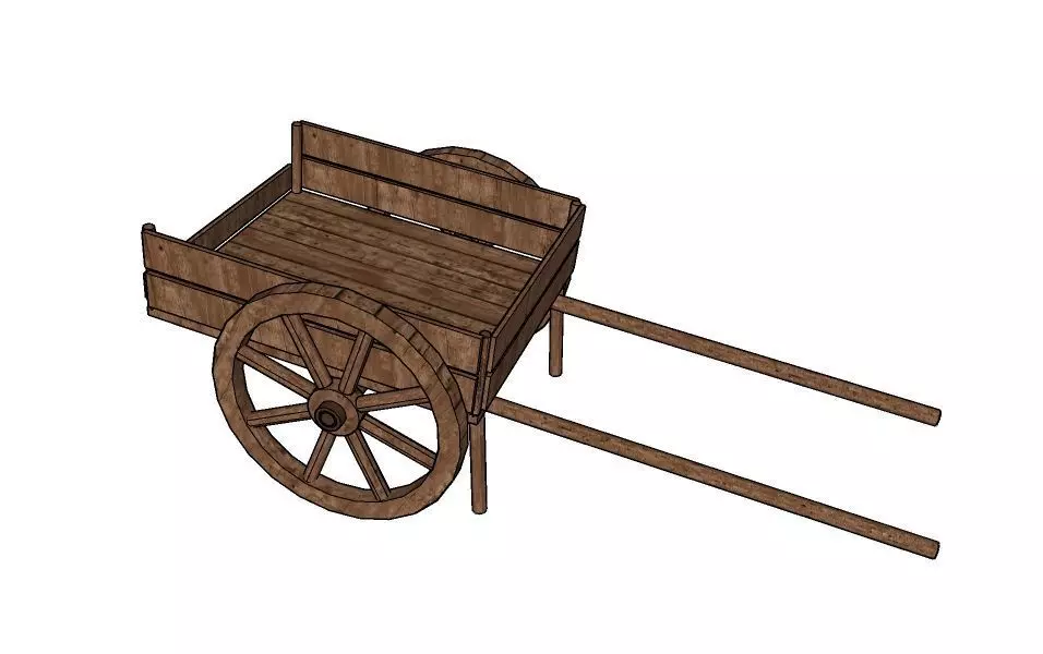 Roman cart 3D model