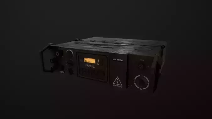 Military Radio Low-poly 3D model