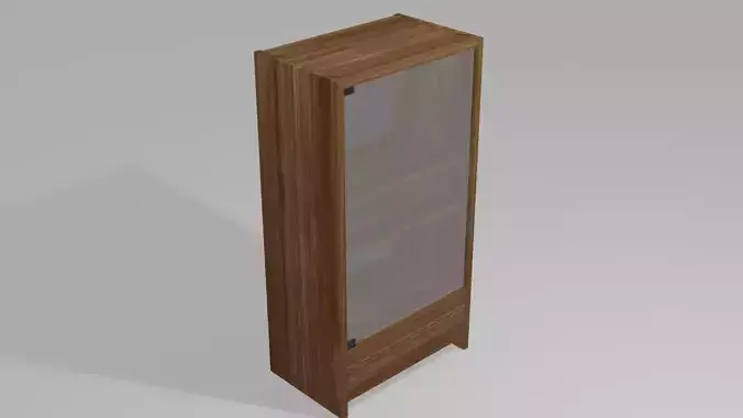 Cabinet with shelves and glass door