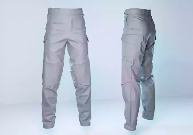 Semi Tactical Pants 3D model
