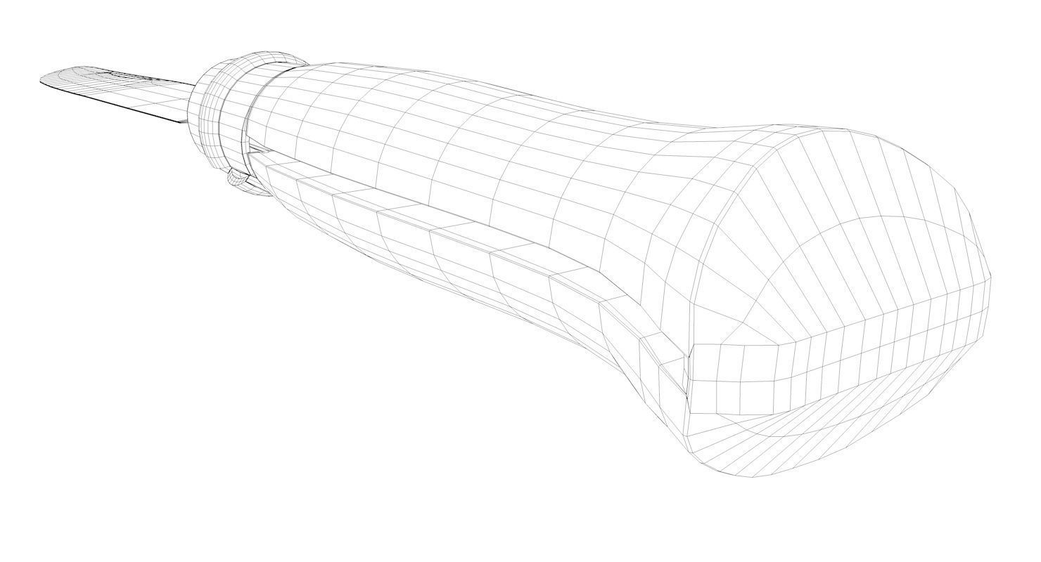 Opinel knife 3D model_8