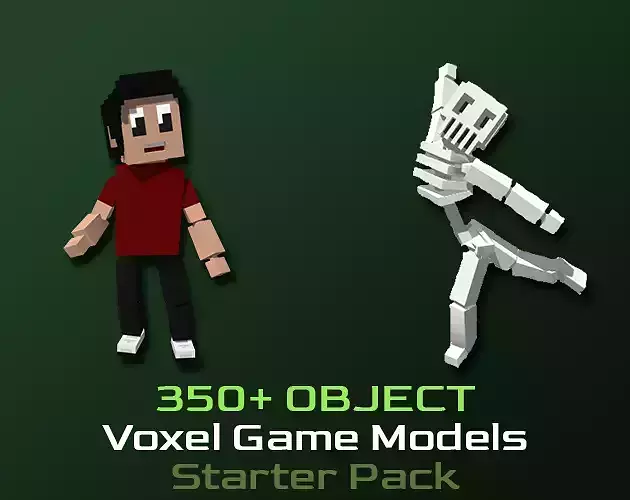 Voxel Game Models - Starter Pack 3D model