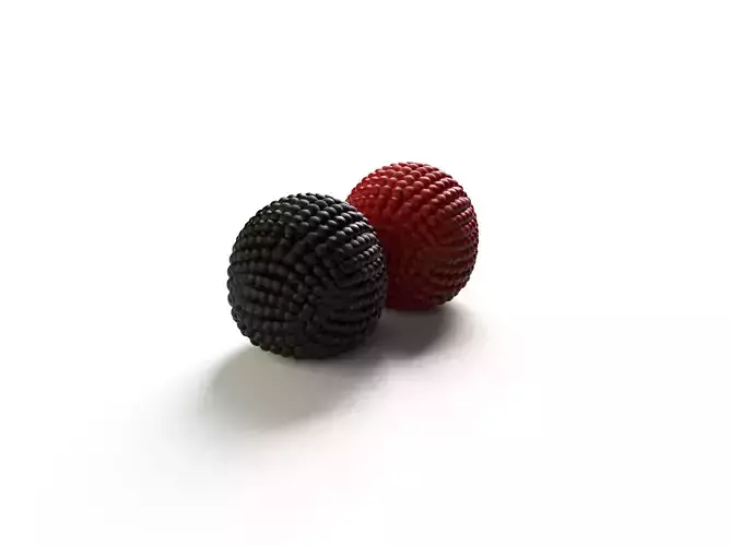 Framboises candy 3D model
