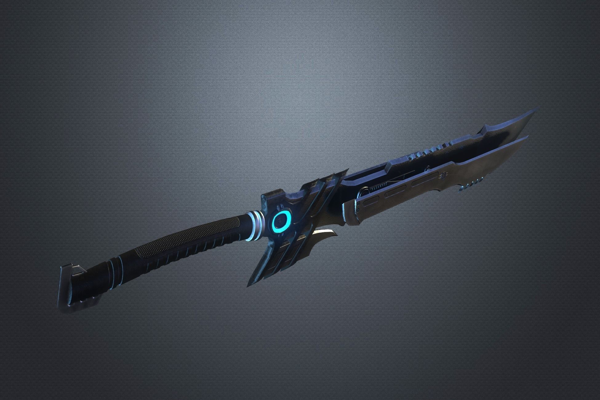 Sci-fi Short Sword Low-poly 3D model_5