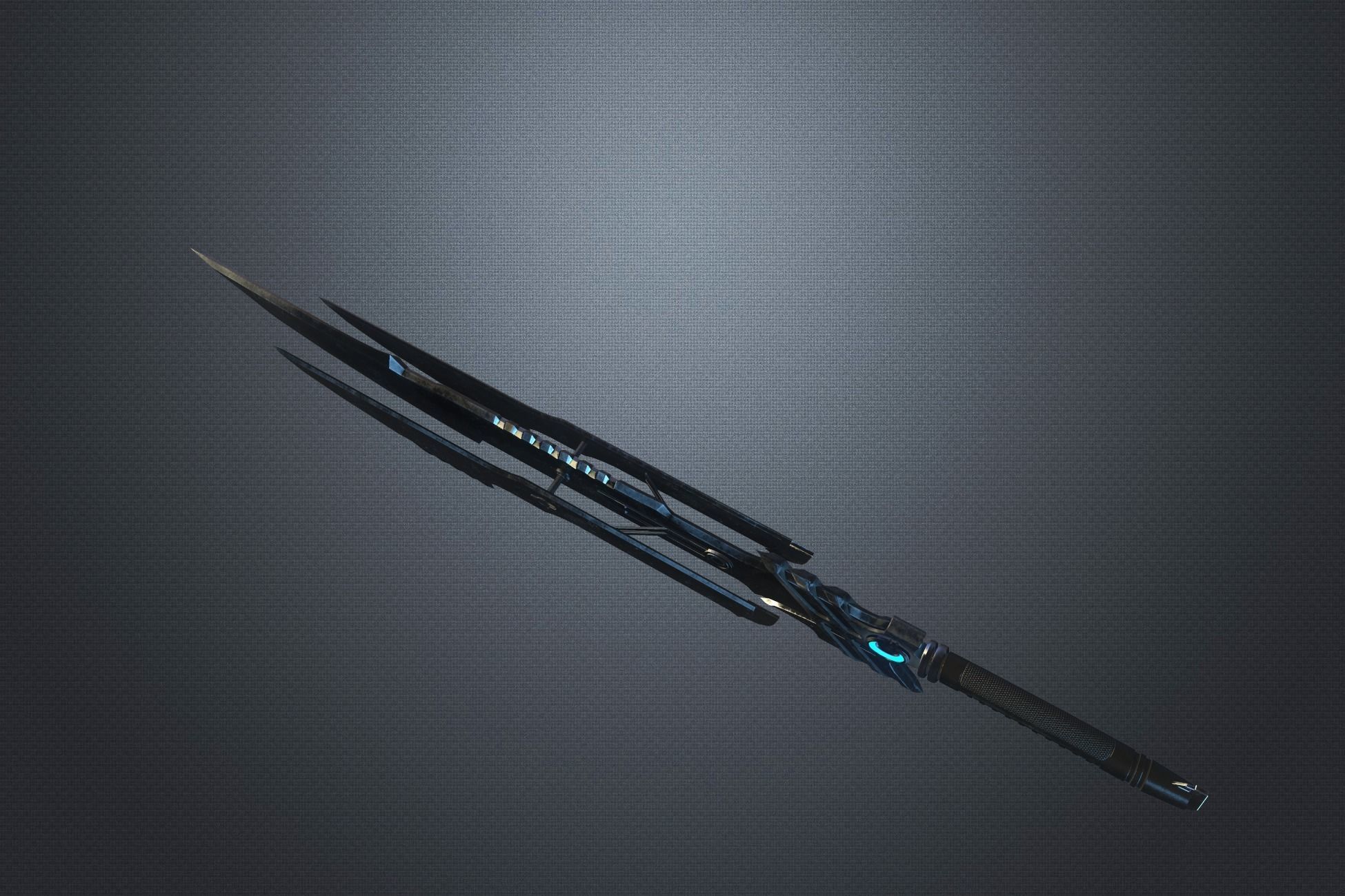 Sci-fi Short Sword Low-poly 3D model_6