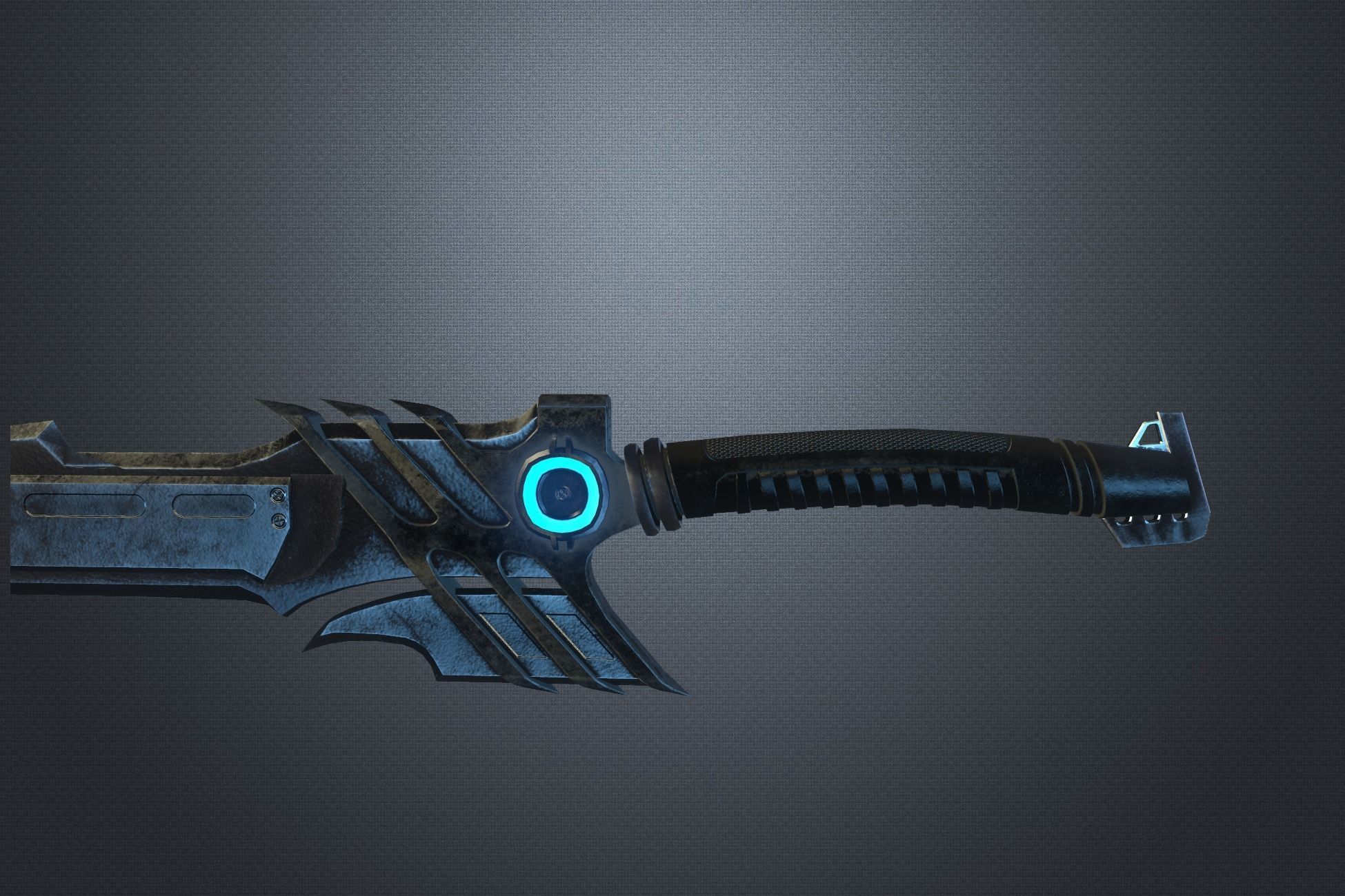 Sci-fi Short Sword Low-poly 3D model_3