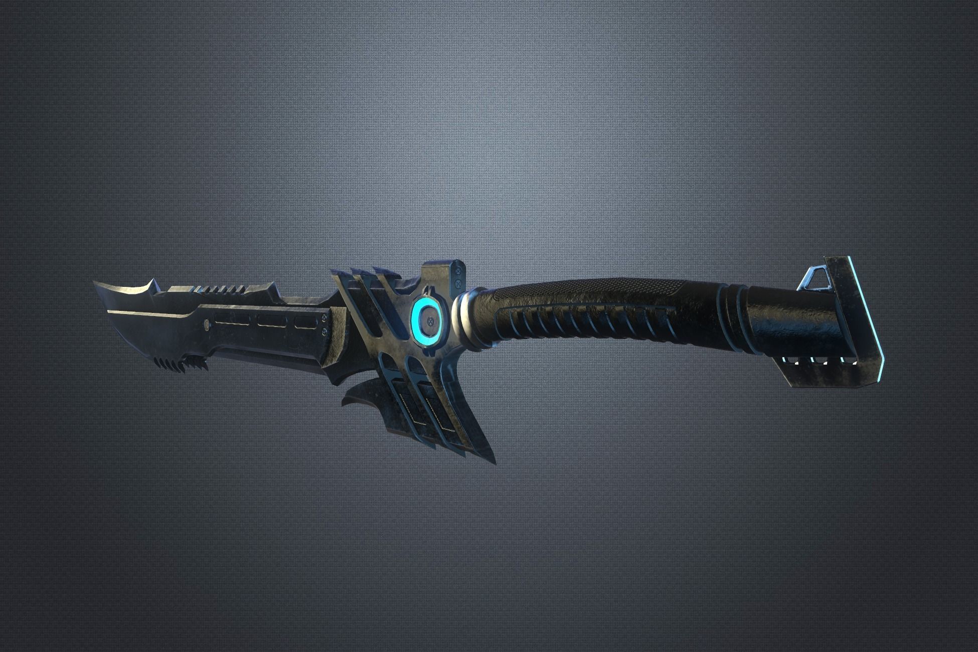 Sci-fi Short Sword Low-poly 3D model_7