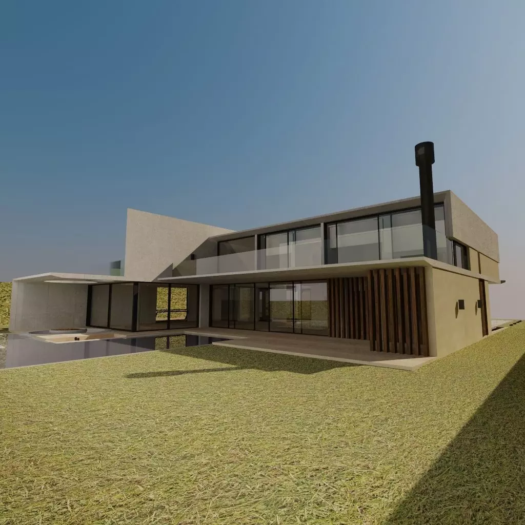 Modern House 3D model_0